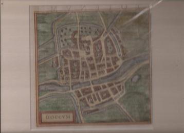 Dokkum. Doccum. Plattegrond Braun en Hogenberg ca. 1588 beschikbaar voor biedingen