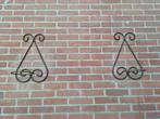 Metalen wandhangers met terra cotta potten, Ophalen of Verzenden, Gebruikt