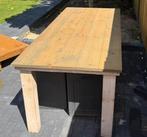 Houten eettafel, Huis en Inrichting, Tafels | Eettafels, Ophalen, Gebruikt, 200 cm of meer, 50 tot 100 cm