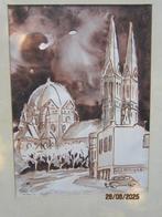 Sebastiaan Bakermans, (P.Scheen) Pr Aquarel v/e Kerk, Antiek en Kunst, Kunst | Schilderijen | Klassiek, Ophalen