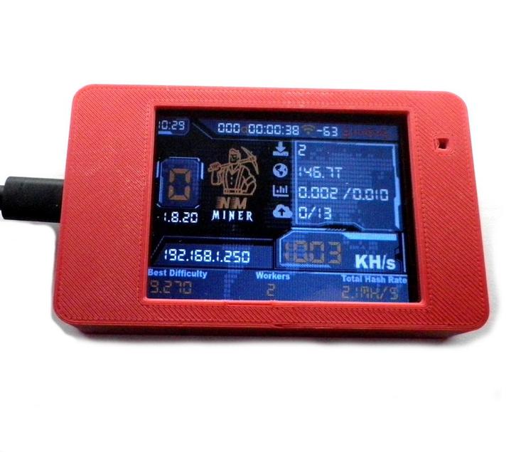 BTC NerdMiner 3 in 1 Ticker + Clock + 1000KH/s Lottery Miner, Computers en Software, Accesspoints, Nieuw, Ophalen of Verzenden