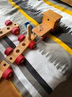 Houten trein met blokken, Ophalen of Verzenden, Gebruikt
