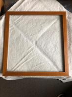 lijst hout eiken gebeitst ontspiegeld glas merklap, Minder dan 50 cm, Ophalen of Verzenden, Zo goed als nieuw, Minder dan 50 cm