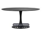 Gezocht: zwarte ovale eettafel met tulip poot., Huis en Inrichting, Tafels | Eettafels, 100 tot 150 cm, 200 cm of meer, Ophalen of Verzenden