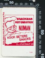 Sticker: Snackbar Automatiek Nijman (2), Verzamelen, Ophalen of Verzenden, Zo goed als nieuw, Bedrijf of Vereniging