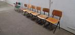vintage schoolstoelen 8 stuks friso Kramer, marko 1960, Huis en Inrichting, Stoelen, Ophalen of Verzenden, Gebruikt, Bruin
