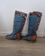 Karma of charme laarzen leren leer maat 38 39 blauw laars, Ophalen of Verzenden, Zo goed als nieuw, Blauw, Hoge laarzen