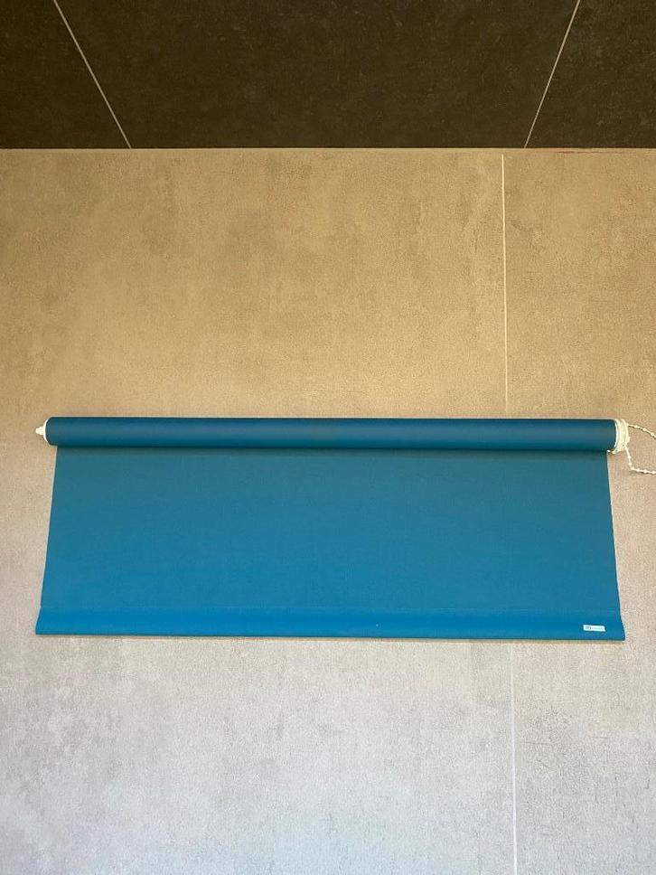3 groen/blauwe rolgordijnen, Huis en Inrichting, Stoffering | Gordijnen en Lamellen, Zo goed als nieuw, Minder dan 100 cm, 50 tot 100 cm
