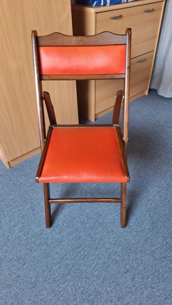 BISTRO KLAPSTOEL  4 stuks  makkelijk inklapbaar, Huis en Inrichting, Stoelen, Gebruikt, Vier, Hout, Bruin, Ophalen