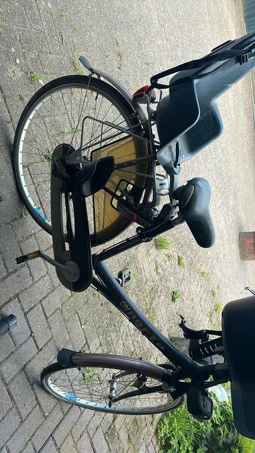 Moederfiets (eventueel met zitjes), Fietsen en Brommers, Fietsen | Dames | Moederfietsen, Gebruikt, Overige merken, 2 zitjes, Ophalen
