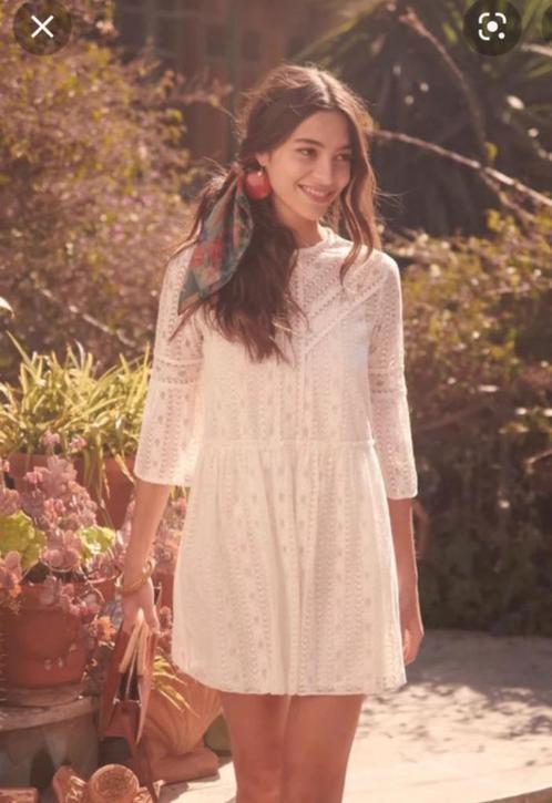 NEW Sézane broderie jurk Eva maat 40 (36), Kleding | Dames, Jurken, Nieuw, Maat 36 (S), Wit, Boven de knie, Verzenden