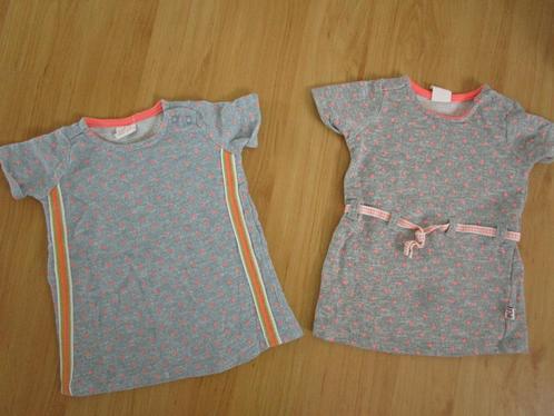 Hema - twee eigenwijze sweat jurkjes maat 68, Kinderen en Baby's, Babykleding | Maat 68, Zo goed als nieuw, Meisje, Jurkje of Rokje