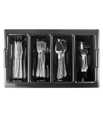 Bestekbak - Bestekkoffer - Bestekhouder zwart GN1/1 53x32cm beschikbaar voor biedingen