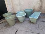 6 Buiten Bloempotten, Tuin en Terras, Bloempotten, Kunststof, Gebruikt, Ophalen of Verzenden, Overige vormen