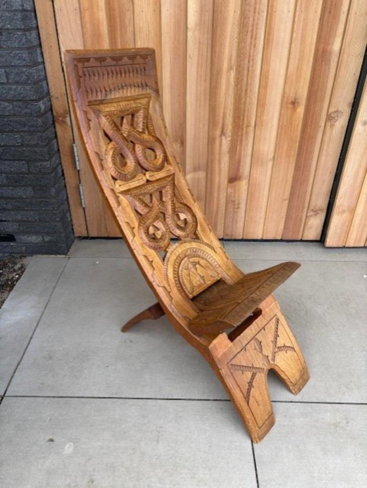 Surinaamse hardhouten stoel, Antiek en Kunst, Curiosa en Brocante, Ophalen