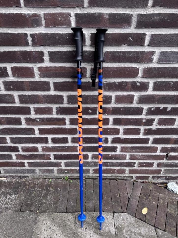 SALOMON KALOO JUNIOR BLUE 23, Skistok, 90 cm, Sport en Fitness, Skiën en Langlaufen, Gebruikt, Stokken, Skiën, Salomon, Carve