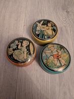 3 unieke nostalgische sponzen blikjes jaren 50, Ophalen of Verzenden