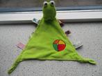Knuffeldoek kikker merk Biba Toys labeldoek, Ophalen of Verzenden, Zo goed als nieuw, Kikker