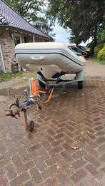 Sodiak harbodem boot met 15PK buitenboord motor, Watersport en Boten, Boottrailers, Ophalen, Minder dan 1500 kg, Gebruikt, Overige typen