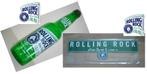 Rolling Rock bier bord en opblaasbare fles Beer Bottle, Verzenden, Nieuw, Reclamebord