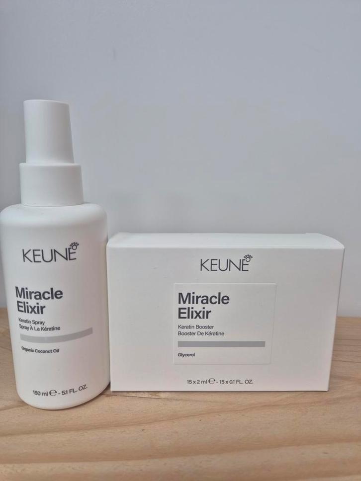 Keune Miracle Elixir Set - Keratine Spray & Booster, Sieraden, Tassen en Uiterlijk, Uiterlijk | Haarverzorging, Nieuw, Haarverzorger of -hersteller