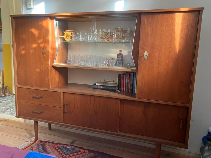Vintage buffetkast dressoir, Huis en Inrichting, Kasten | Buffetkasten, Zo goed als nieuw, 100 tot 150 cm, 150 tot 200 cm, 25 tot 50 cm