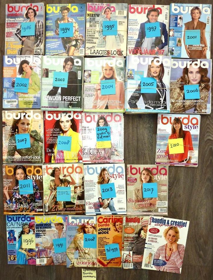BURDA 2001-2017 + speciale nummers, ook retro, Hobby en Vrije tijd, Kledingpatronen, Zo goed als nieuw, Overige typen, Vrouw, Burda