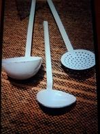 3 mooie Emaille opschep lepels, Antiek en Kunst, Ophalen