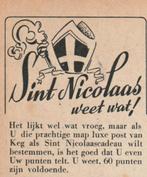 Retro reclame 1949 Keg's thee koffie Sinterklaas weet 't, Verzenden, Overige typen