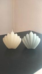 Schelp Kaarsen - Blauw & Wit, Overige materialen, Gebruikt, Ophalen of Verzenden, Kaars