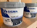 Nieuwe 2x 5 L SIGMA FACADE COAT 9010 Gevelverf, 5 tot 10 liter, Wit, Nieuw, Ophalen of Verzenden