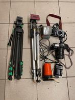 Canon fotocamera en lensen en statief, Ophalen of Verzenden, Zo goed als nieuw, Minder dan 150 cm, Driepoot
