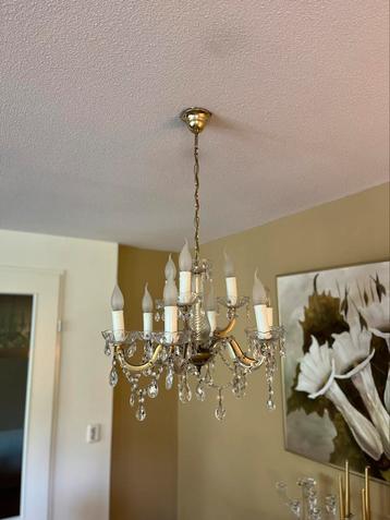 Te koop goudkleurige 9 arms kroonluchter beschikbaar voor biedingen