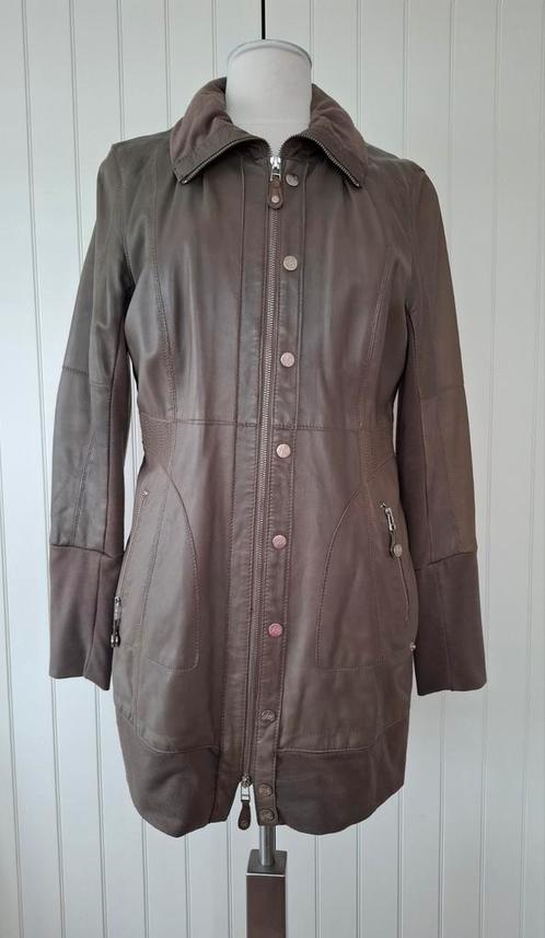 Leren Arma dames jas mt 42, Kleding | Dames, Jassen | Zomer, Zo goed als nieuw, Maat 38/40 (M), Bruin, Verzenden