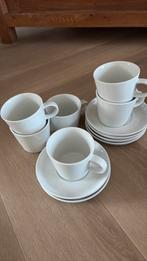 6 witte Arzberg kop en schotels Cusina, Ophalen of Verzenden, Zo goed als nieuw, Porselein, Kop en/of schotel
