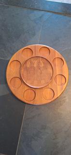 Vintage Digsmed teakhouten draaiplateau, Huis en Inrichting, Woonaccessoires | Schalen en Manden, Ophalen of Verzenden, Zo goed als nieuw