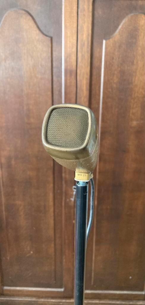 Te koop klassieke Sennheiser MD21, Muziek en Instrumenten, Microfoons, Gebruikt, Ophalen