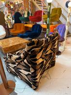 Vintage retro Carl Straub 'Geometric Graphic' fauteuil, Ophalen, Gebruikt, Stof, 75 tot 100 cm