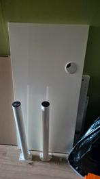 Wit Tafelblad met Poten - Zo goed als nieuw, Ophalen, 100 tot 150 cm, 50 tot 100 cm, Zo goed als nieuw