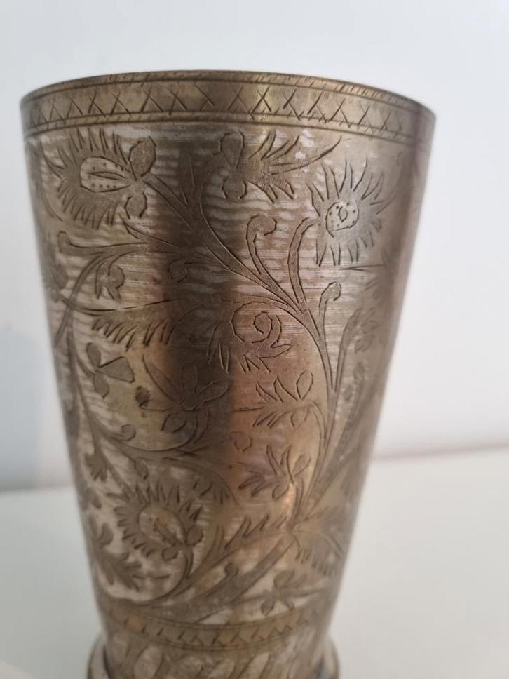 WWII Granaat Beker/Vaas - Uniek Historisch Object, Huis en Inrichting, Woonaccessoires | Paraplubakken, Gebruikt, Metaal, Ophalen of Verzenden