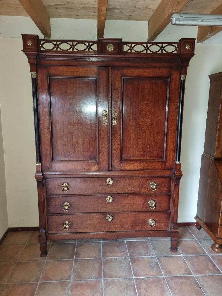 Prachtig Antiek Eiken Empire Kabinet, Antiek en Kunst, Antiek | Meubels | Kasten, Ophalen