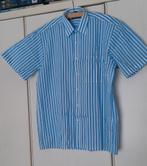 overhemd - blauw/wit gestreept - nieuw - 39/40 - korte mouw, Blauw, Challenger, Nieuw, Halswijdte 39/40 (M)