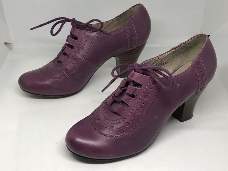 Paarsen enkellaarzen Hush Puppies kleine maat 38., Kleding | Dames, Schoenen, Zo goed als nieuw, Lage of Enkellaarzen, Overige kleuren