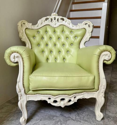 Barok Fauteuil, geen kopie, enige in deze uitvoering!, Huis en Inrichting, Fauteuils, Zo goed als nieuw, Hout, Kunststof, 75 tot 100 cm