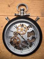 Wandklok met open raderwerk, Huis en Inrichting, Woonaccessoires | Klokken, Ophalen of Verzenden, Gebruikt, Analoog, Wandklok