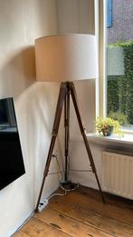 Statieflamp incl. lampenkap, Huis en Inrichting, Lampen | Vloerlampen, Ophalen, Gebruikt, Hout, 150 tot 200 cm