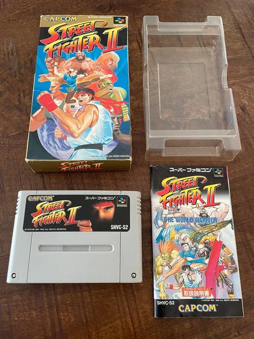 Street Fighter II 2 SNES Super Nintendo SFC CIB NTSC-J, Spelcomputers en Games, Games | Nintendo Super NES, Gebruikt, Vechten