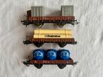Lima FS Italia wagons Dalmine/Lowenbrau/containerwagons, Hobby en Vrije tijd, Modeltreinen | H0, Gebruikt, Gelijkstroom, Wagon