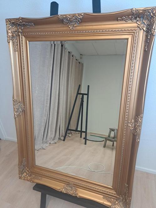 Mooie grote zware gouden barok spiegel, Huis en Inrichting, Woonaccessoires | Spiegels, Nieuw, 75 tot 100 cm, 100 tot 150 cm, Rechthoekig