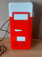 RETRO MINI KOELKAST USB ROOD/WIT VOOR BLIKJE, Verzenden, Zo goed als nieuw